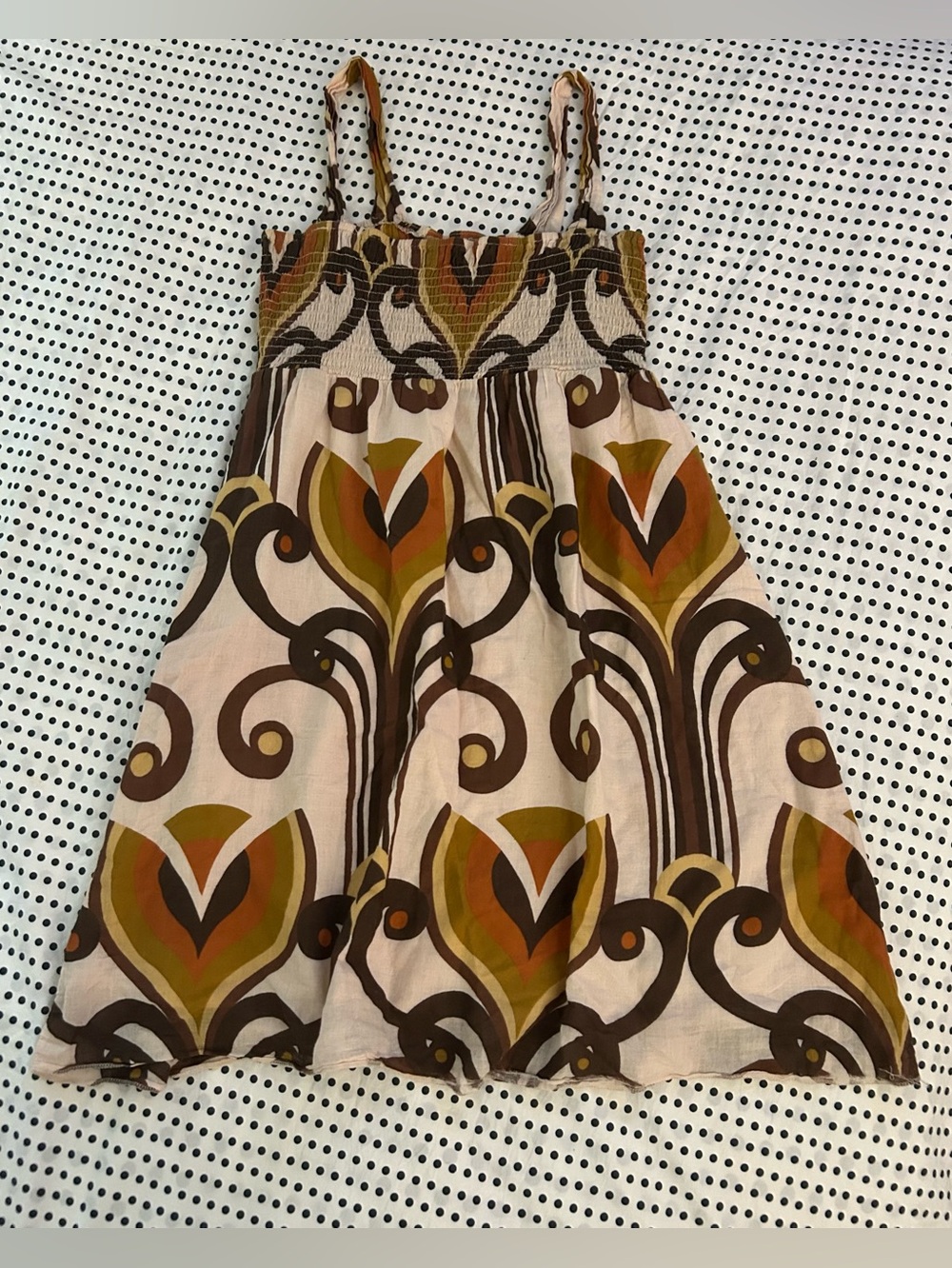 Y2K Boho patterned rouched mini dress